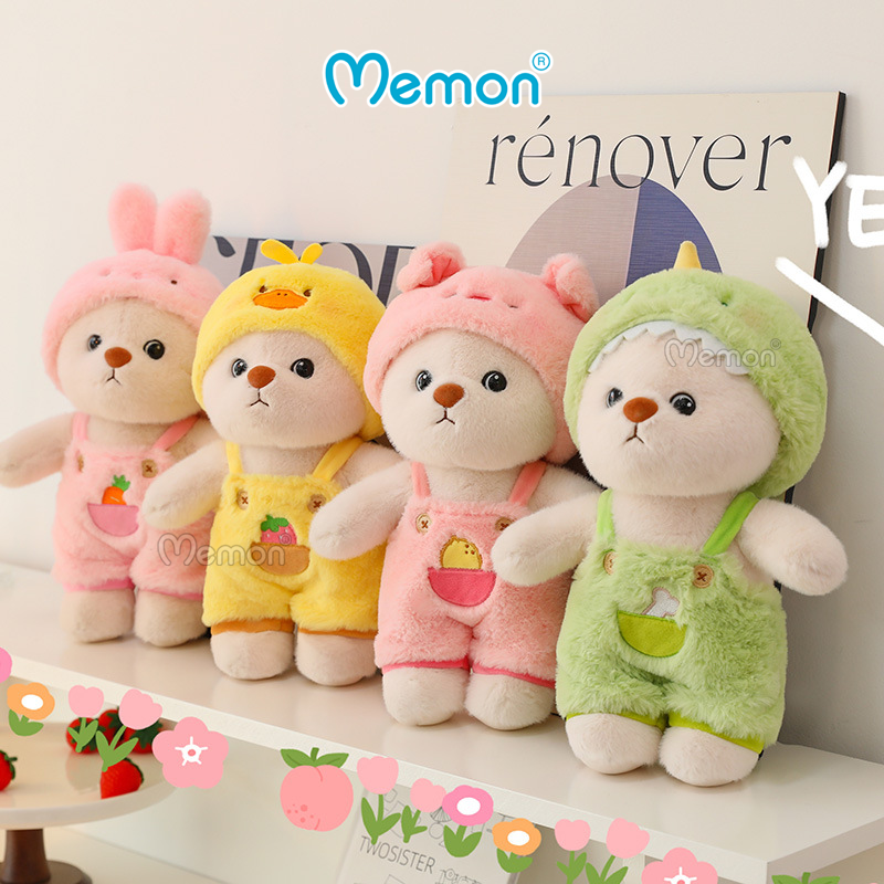 Gấu Bông Teddy Lena Cosplay Thỏ, Khủng Long, Heo, Vịt Cực Cute 28cm - 55cm Cao Cấp Memon