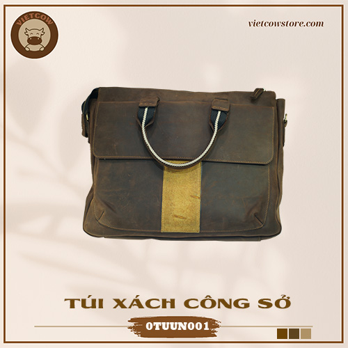 Túi Công Sở Túi Da Bò Sáp Cao Cấp, Túi Công Sở Da Bò Thời Trang_VietCow_0TXUN001