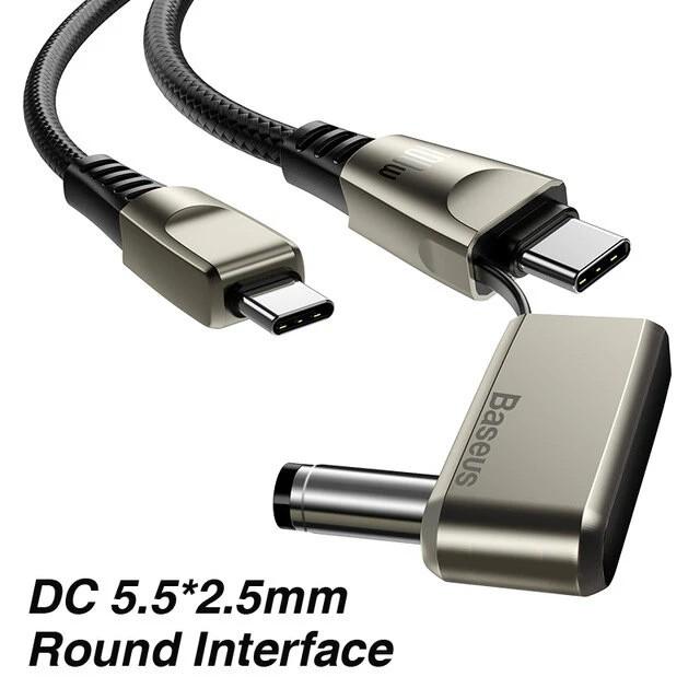 Cáp sạc đa năng Baseus 100W USB C Sang DC cho laptop Lenovo/ Asus/ Toshiba (CA1T2)- Hàng chính hãng