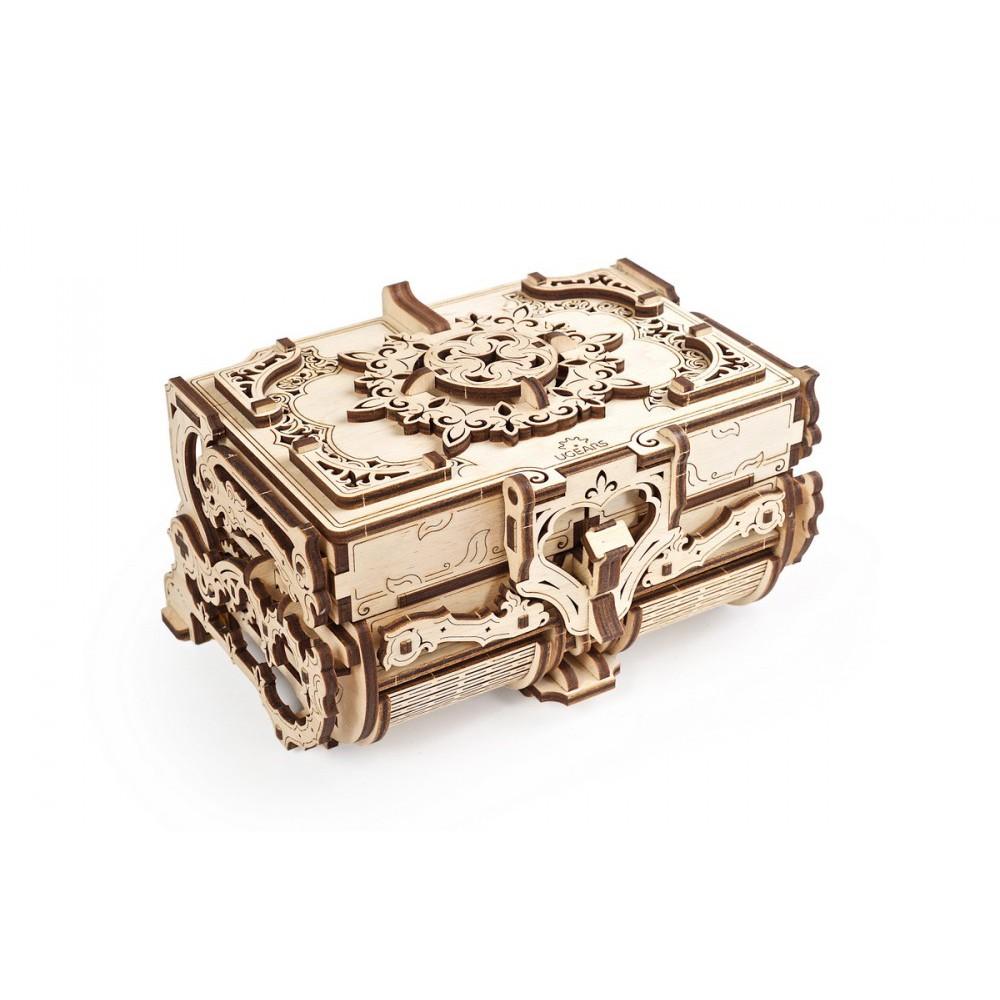 Mô Hình Gỗ Cơ Khí -  Ugears Antique box - Hộp nữ trang, Chính hãng Ugears, nhập khẩu nguyên bộ EU, mô hình lắp ráp 3D, Đồ chơi trí tuệ DYI