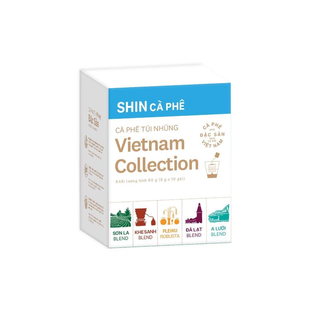 SHIN Cà Phê - Việt Nam Collection Bộ sưu tập cà phê túi nhúng vùng miền 10 túi