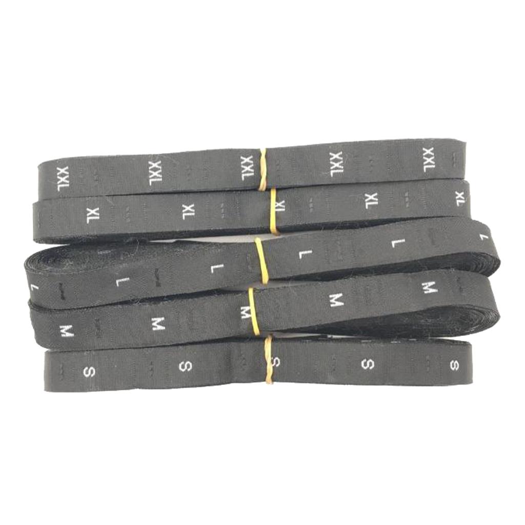 5 Cuộn 2500 Miếng Vải Quần Áo Kích Thước Nhãn Thẻ Có Thể Giặt, S M L XL XXL