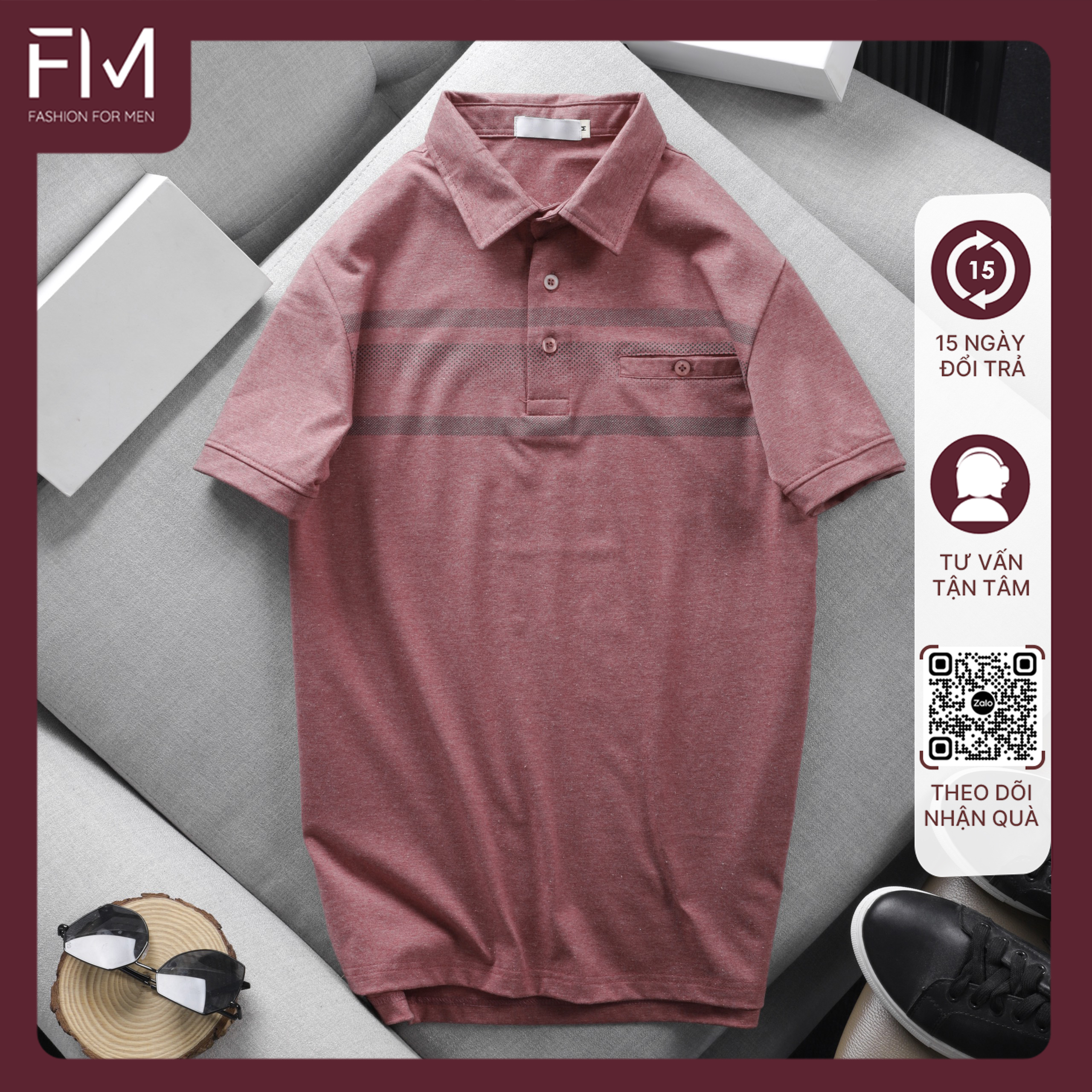 Hình ảnh Áo thun polo thời trang nam phong cách trẻ trung, lịch lãm - FORMEN SHOP - FMPS191