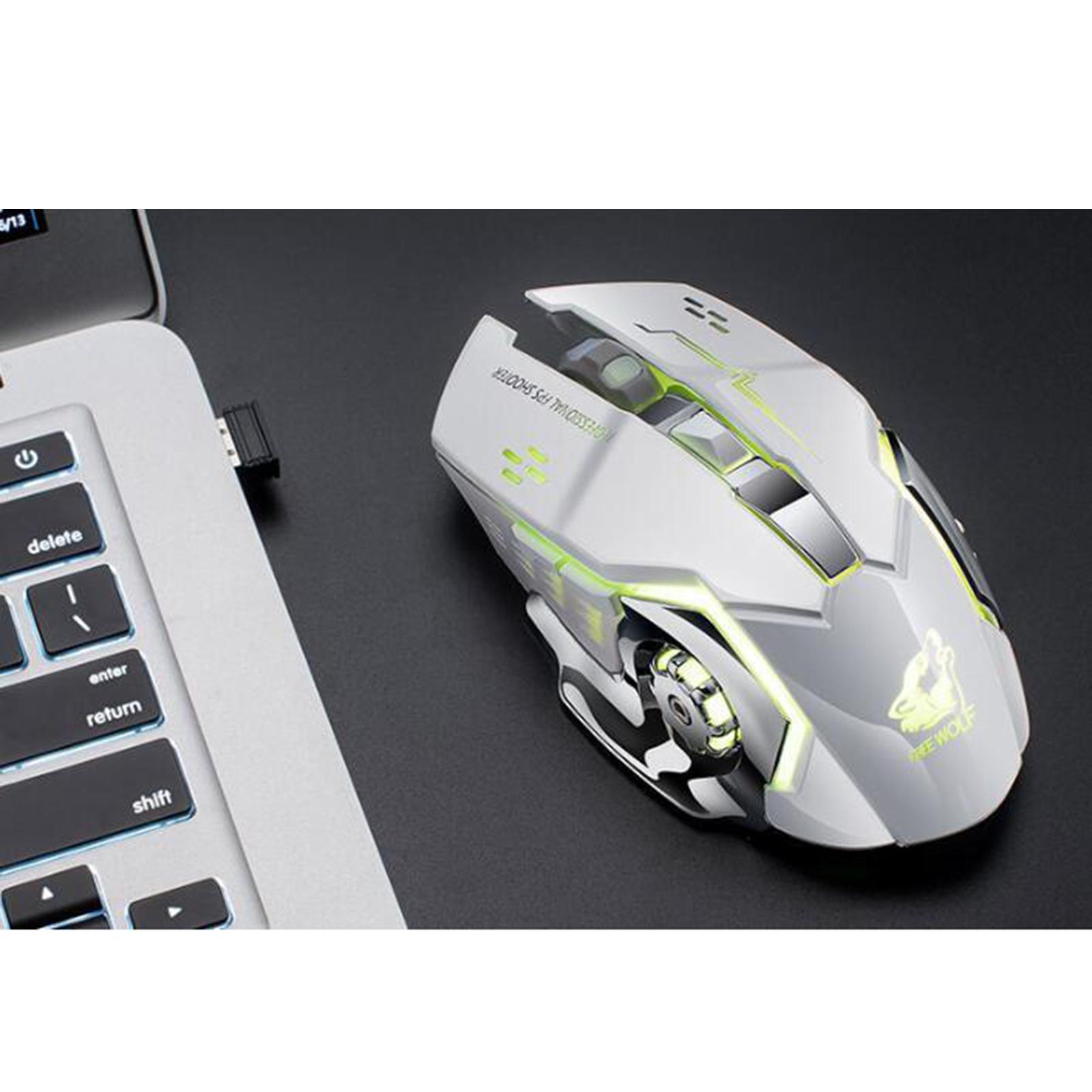 2.4G Gaming Wireless USB Computer Mice for Desktop PC Mouse 6 Buttons Windows Linux