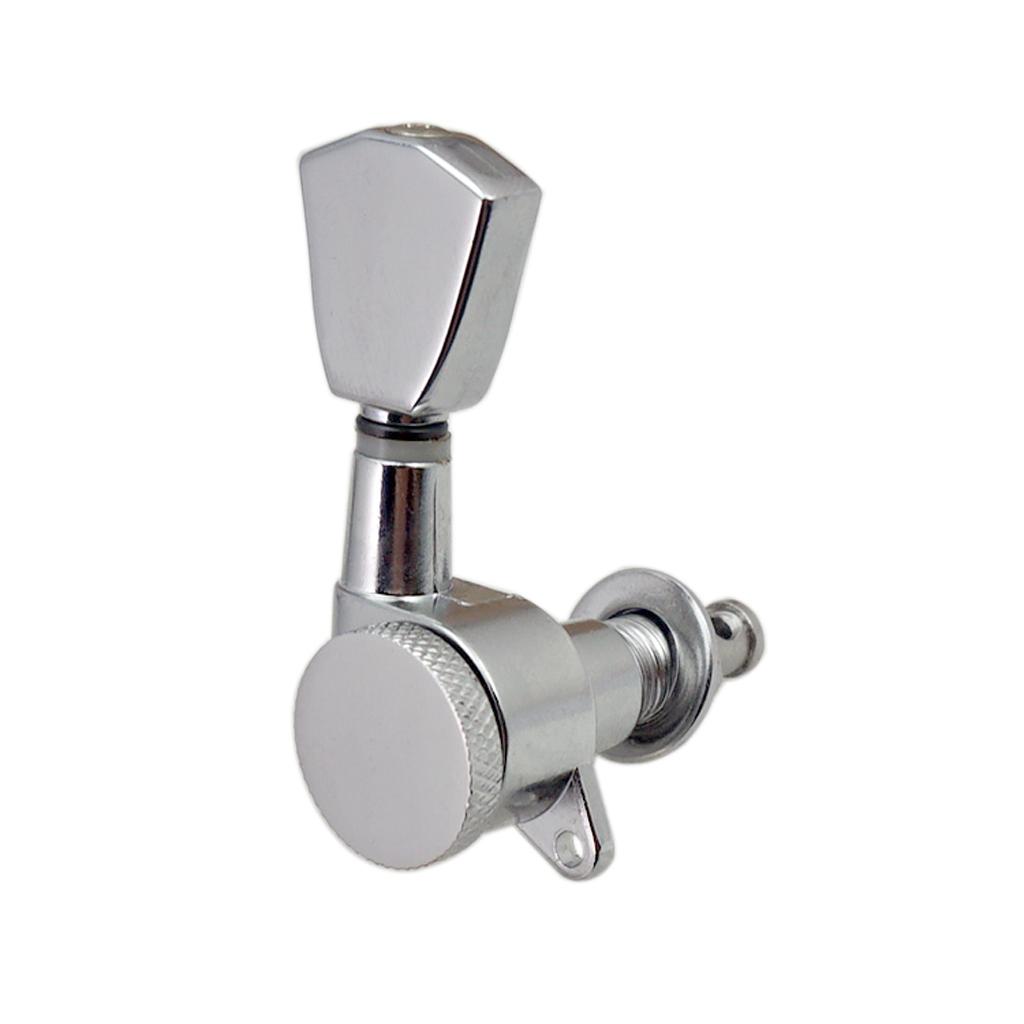 3L3R Đàn Guitar Điện Chỉnh Chốt Máy Đầu Núm Phần Phụ Kiện Bạc