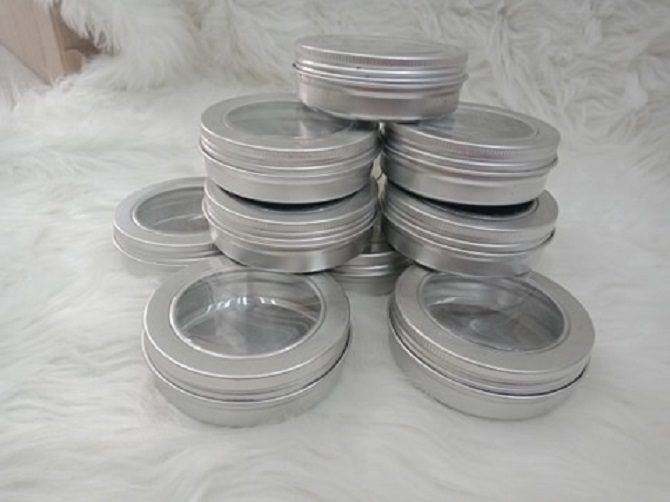Lọ, hũ nhôm trong suốt nhìn sản phẩm bên trong 100GR