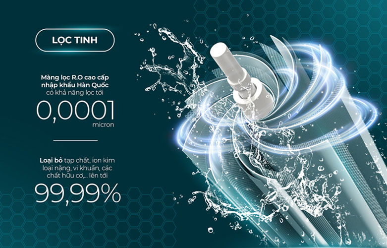 Máy Lọc Nước R.O Nóng Lạnh Cảm Ứng Sunhouse Slimbio SHA76214CK-S 9 Lõi - Hàng Chính Hãng