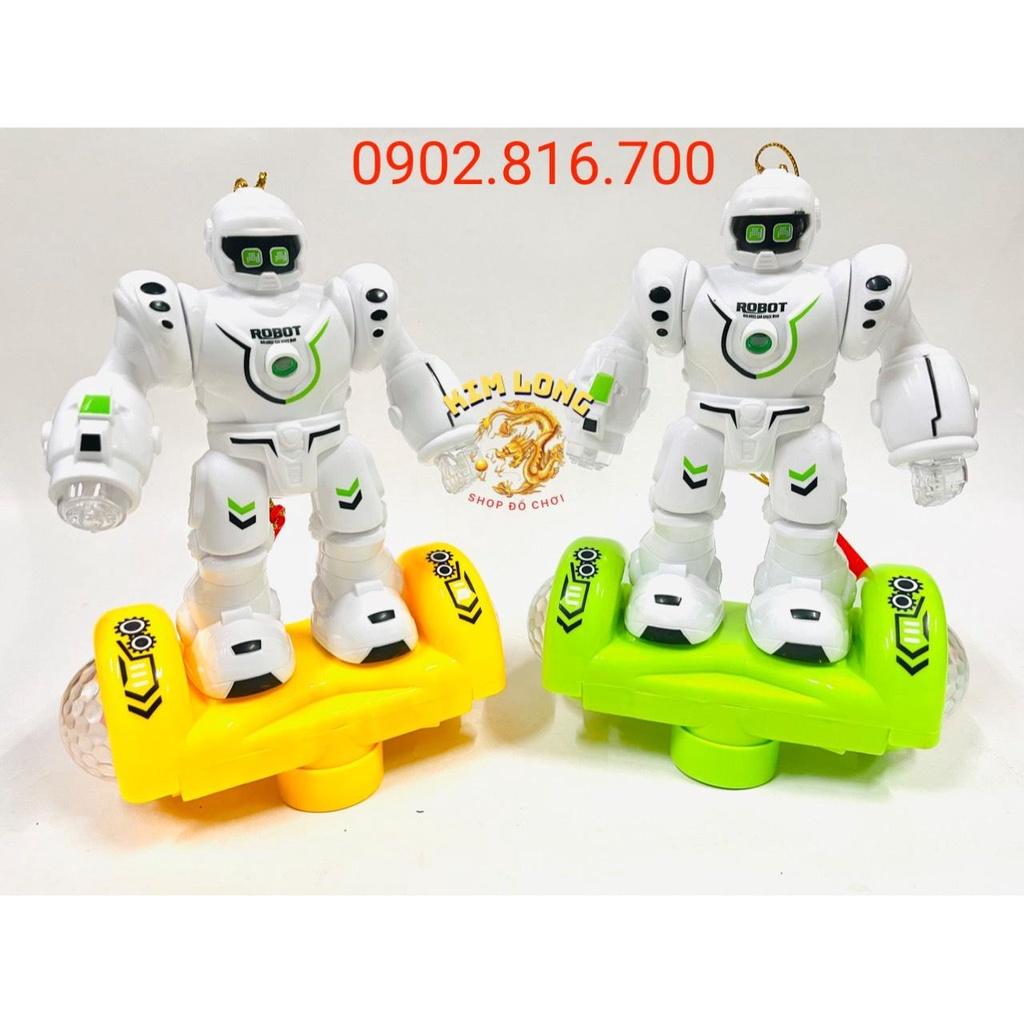 Đồ chơi lồng đèn trung thu cho bé trai hình ROBOT LÁI XE CÂN BẰNG tặng pin có đèn và nhạc quà  tặng trung thu