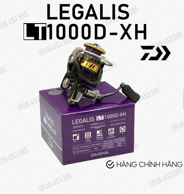 MÁY ĐỨNG CÂU LURE DAIWA LEGALIS LT LT 1000D-XH / LT 3000D-CXH / LT 2500D-XH