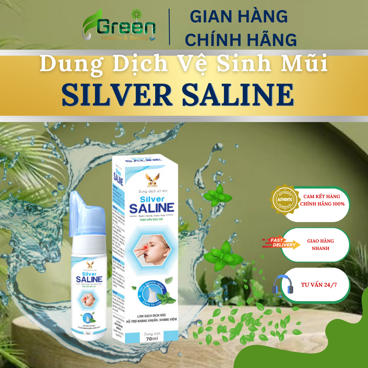 Dung dịch xịt mũi nano bạc Silver SALINE