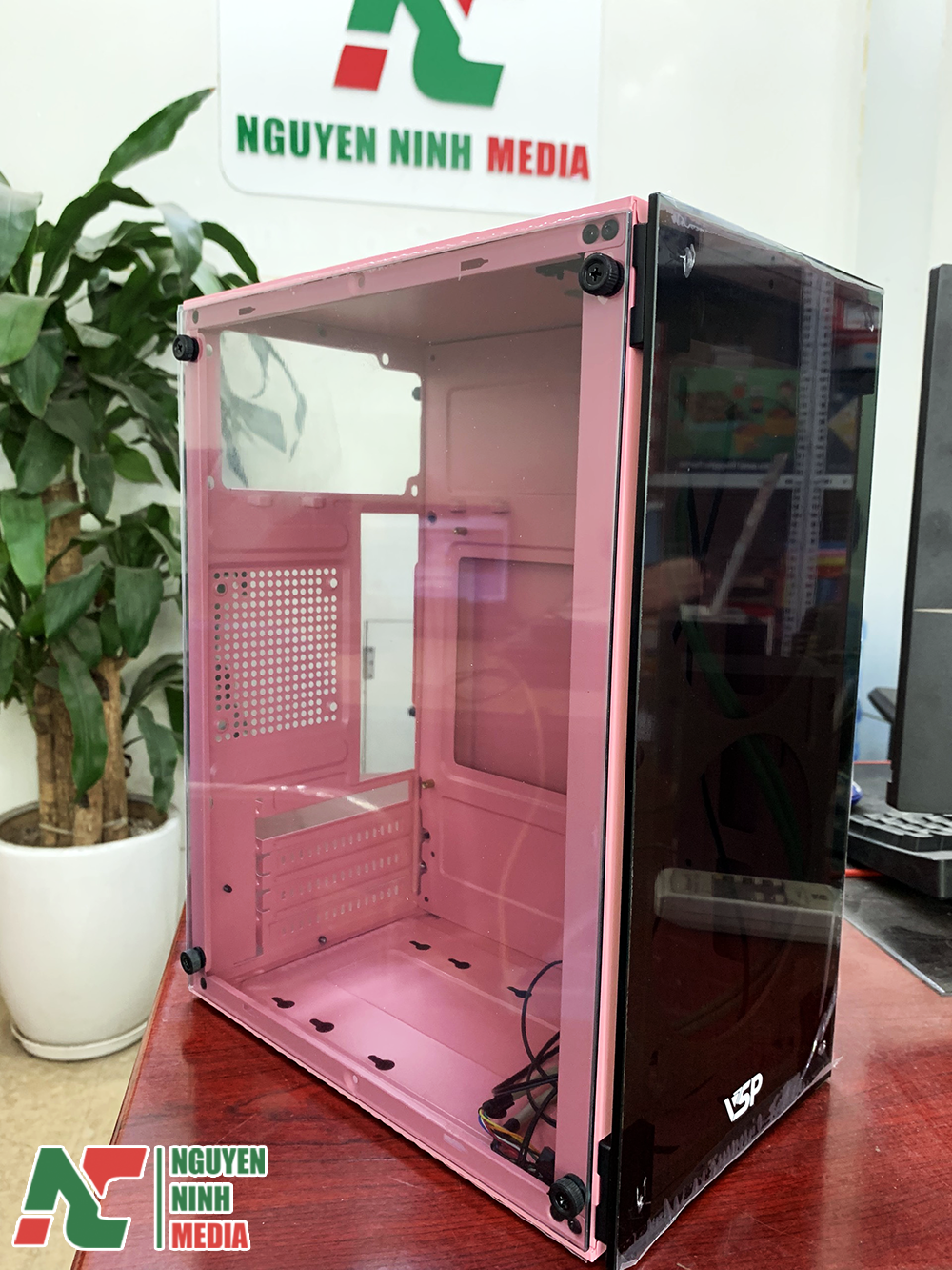 Vỏ Case Mini VSP V212 Pink (Màu Hồng) 2 Mặt Kính Cường Lực - Hàng Chính Hãng