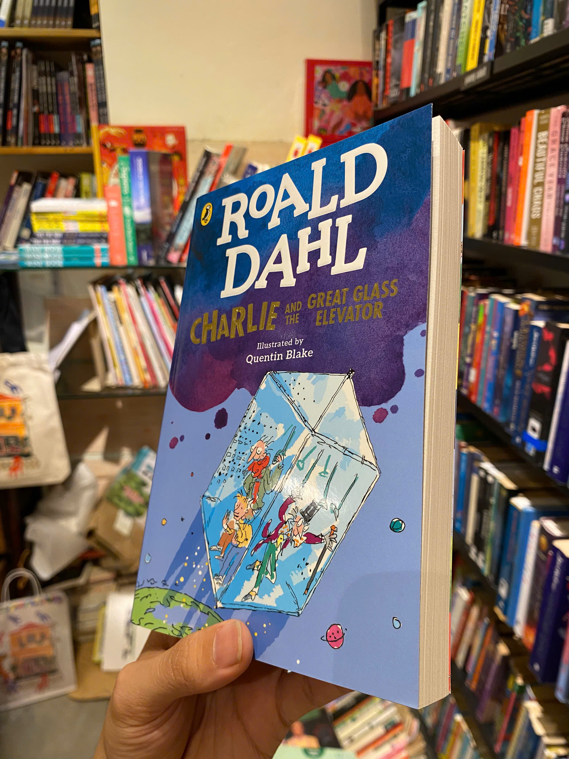 Sách - Charlie and The Great Glass Elevator by Roald Dahl | Childrens Fantasy Fiction / Ngoại văn Trẻ em Tiếng Anh