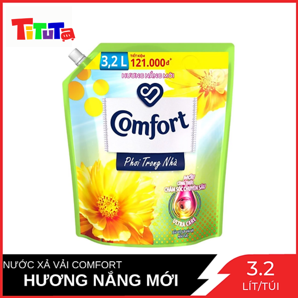 Nước Xả Vải Comfort Hương Nắng Mới Túi 3.2L