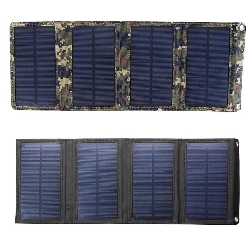 Portable Foldable Solar Panel Charger USB Dual Port Power Bank