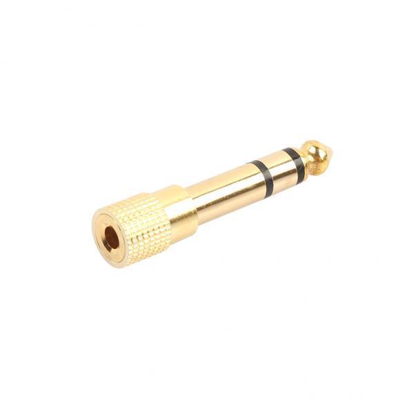2X 6.35mm Male to 3.5mm Female Headphone Stereo 1/4" Audio Jack Adapter Plug