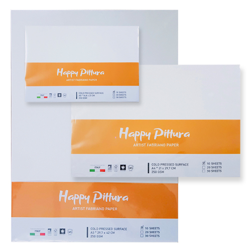 Giấy vẽ HAPPY Pittura 250gsm (vân Ngang)