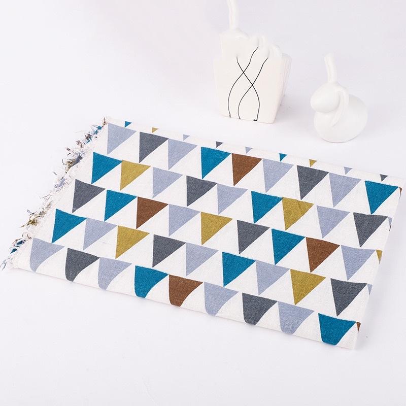 Vải Bố Vải Canvas Làm Rèm, Khăn Bàn, Tấm Phủ Và Phông Nền Chụp Ảnh Hoạ Tiết Tam Giác