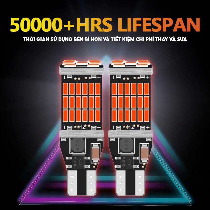 VPRO CẶP BÓNG ĐÈN VF3 Bóng đèn lùi LED T15 / W16W - Trắng 6000K