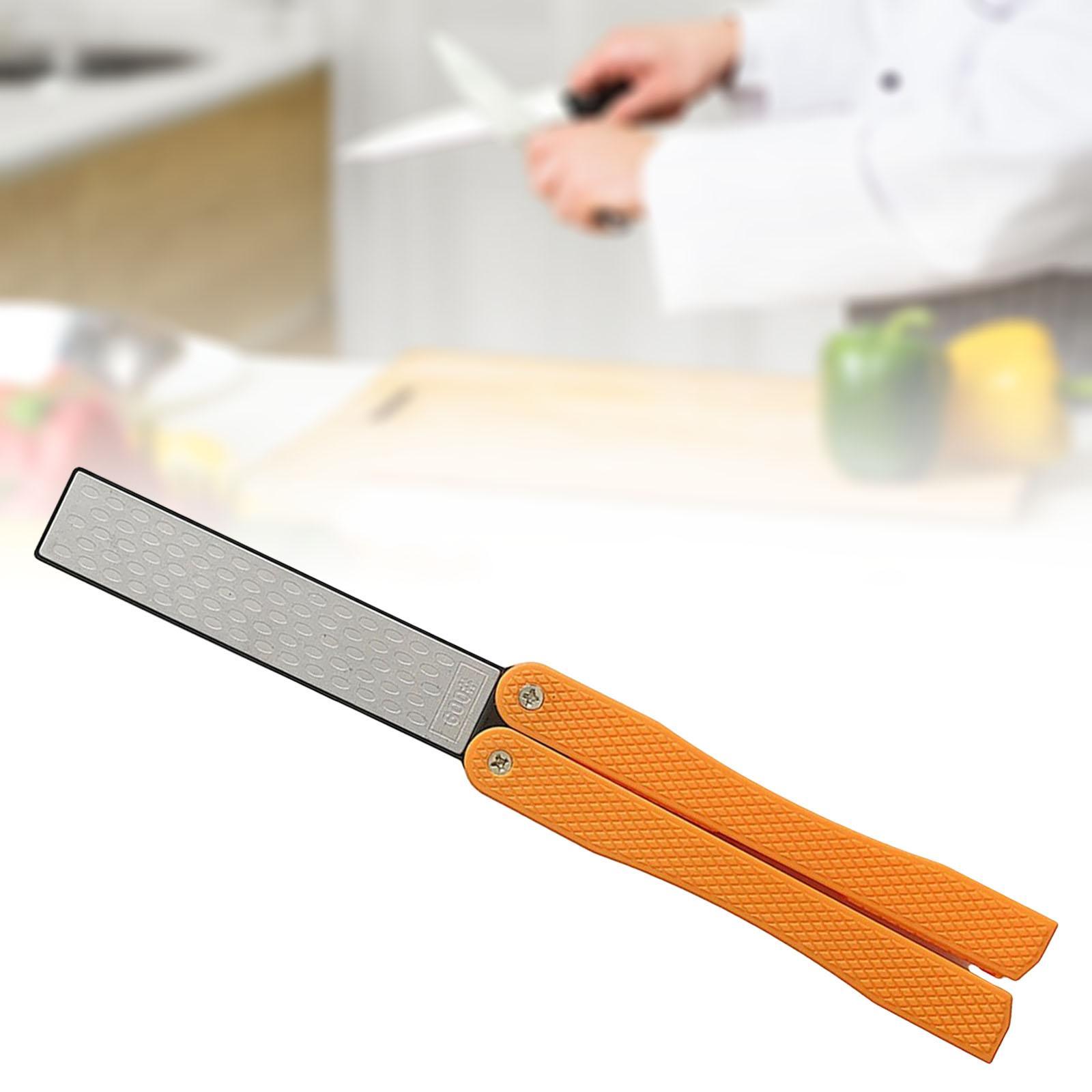 Portable Double Sided Diamond Knife Sharpener for Home Outdoor Camping Kitchen Tools