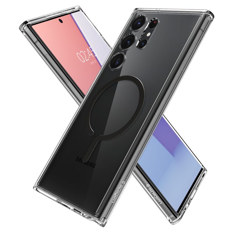 Ốp lưng Spigen Ultra Hybrid Onetap Metal Ring cho Samsung S23 Ultra - Thiết kế trong suốt, chống ố, viền camera cao, hàng chính hãng