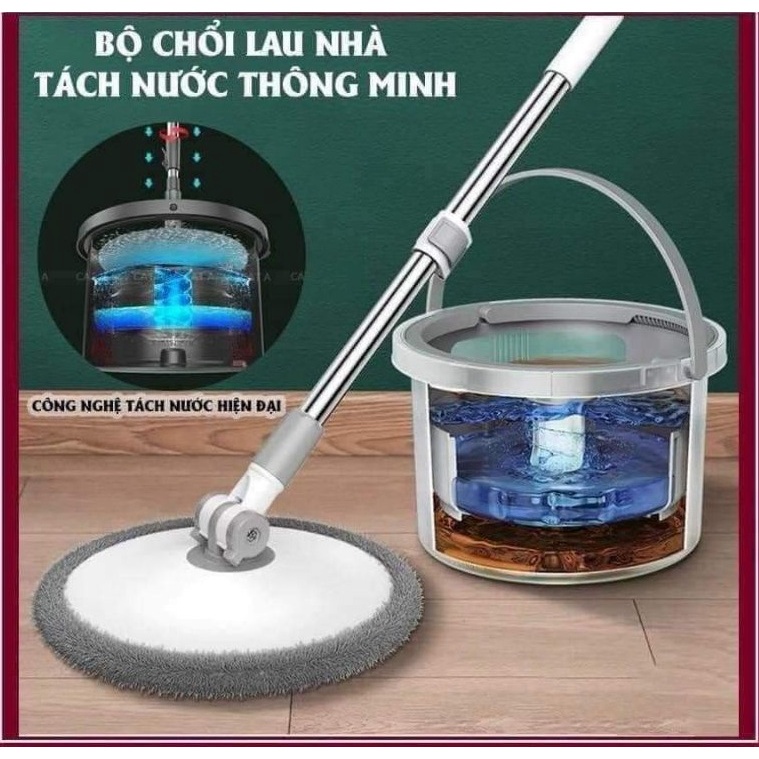 Bộ Chổi Lau Nhà K9, Tách nước và Lọc Bụi Bẩn, Xoay 360 độ Thông Minh