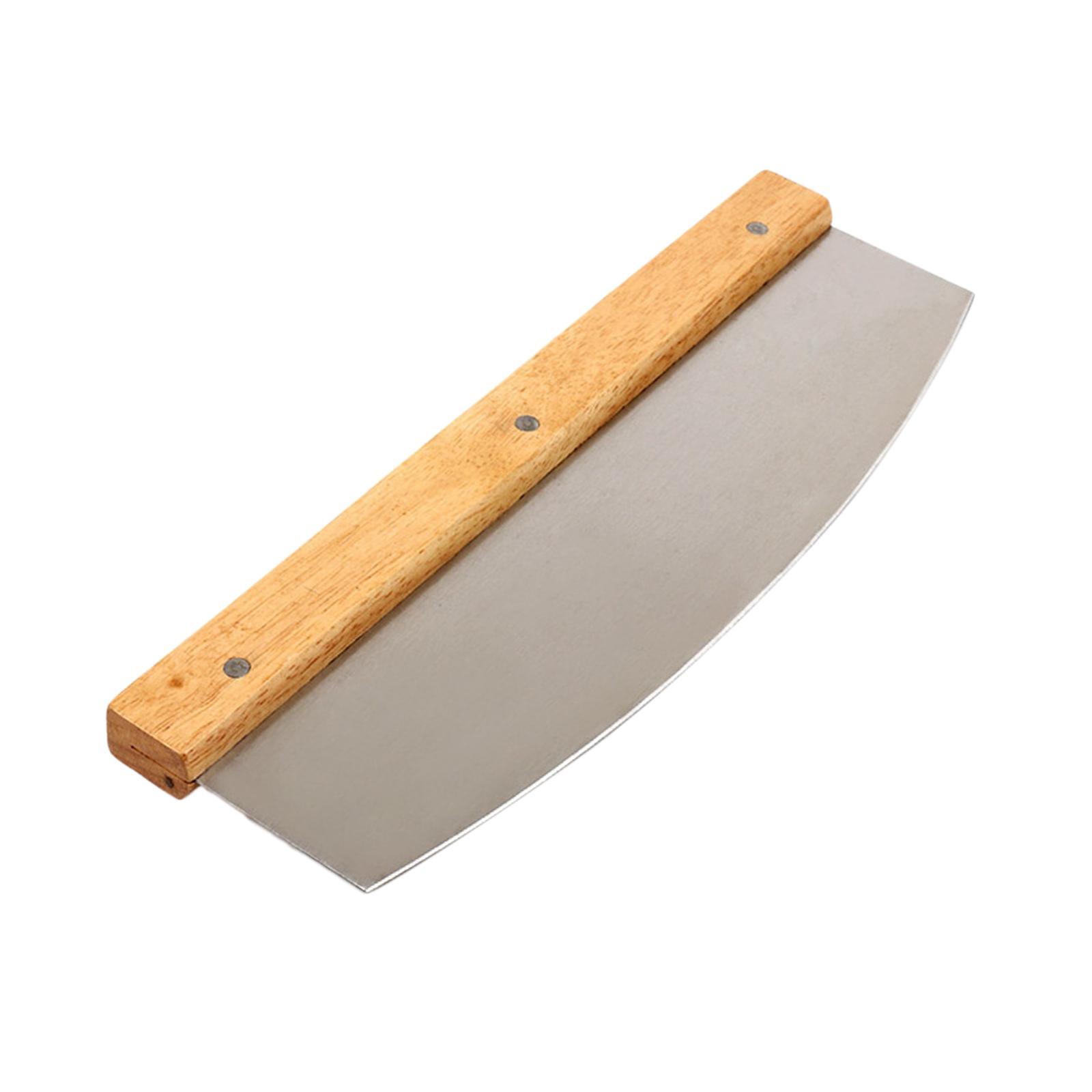 Pizza Cutter with Wooden Handles Cheese Pastry Slicer Pizza  Cutter