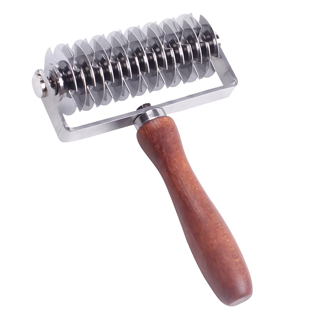 Stainless Steel Lattice Cutter Roller Pastry Bread Pizza Pie Dough Cutter