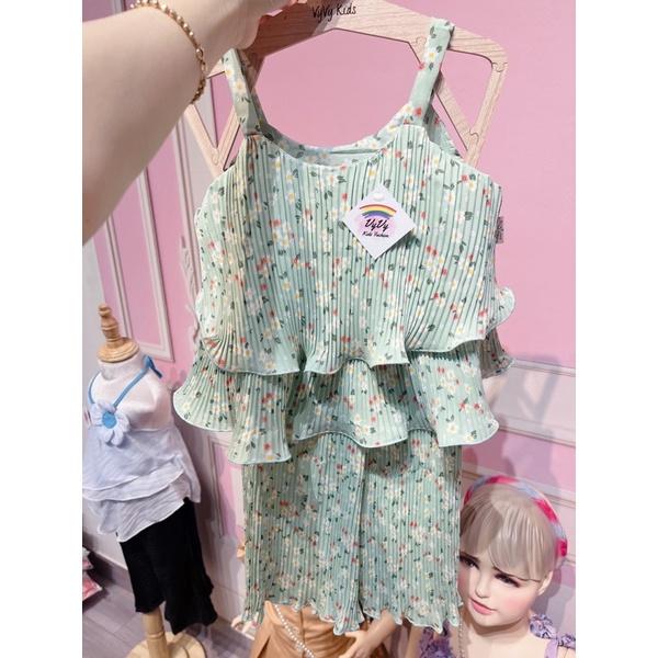 Set đồ bé gái, set bé gái dập hoa thời trang VyVy Kids Fashion