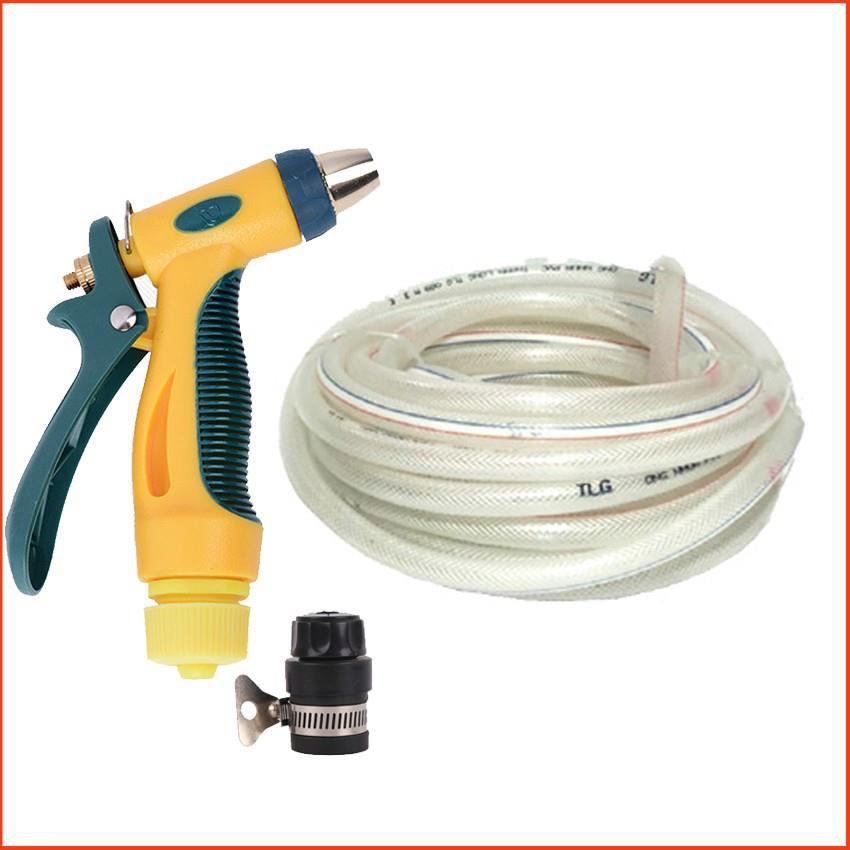 Bộ dây vòi xịt nước rửa xe,tưới cây tăng áp 3 lần 15m