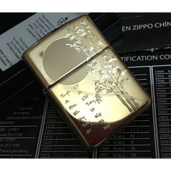 Bật Lửa ZIPPO 169 KHẮC TRĂNG TREO CÀNH TRÚC 08 – ZIPPO 169.TTCT08