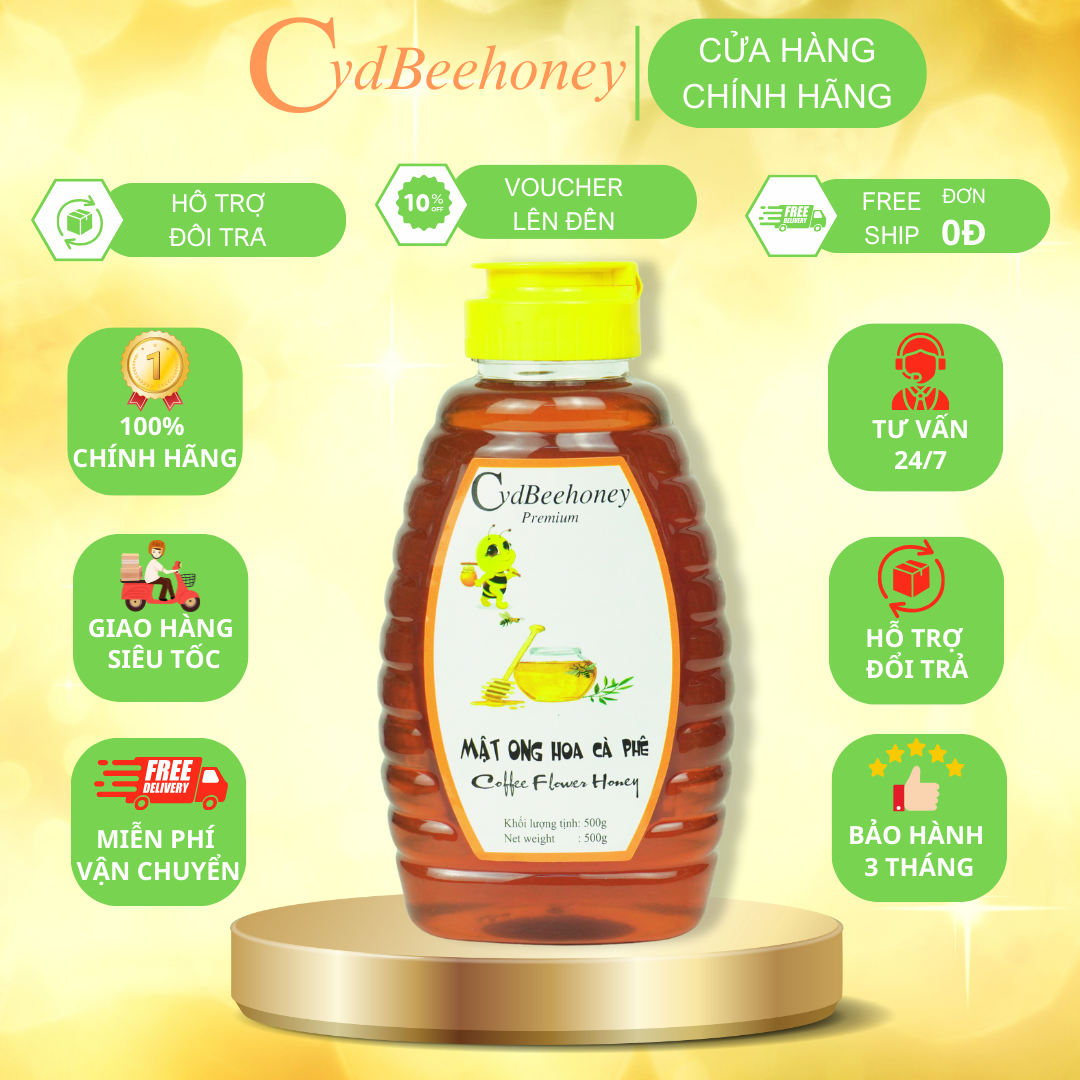 Mật ong hoa cafe 500g Cvdbeehoney Mua 2 tặng 1 - Coffee flower honey Cvdbeehoney