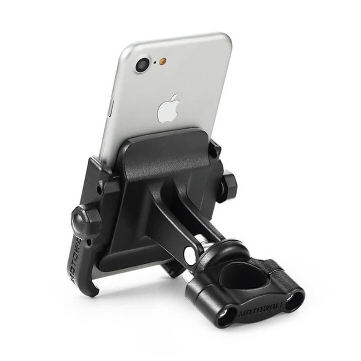 Giá đỡ Kẹp điện thoại dành cho xe máy MOTOWOLF01 bằng hợp kim nhôm, chống rung, chống giựt (Giao Màu Ngẫu Nhiên)