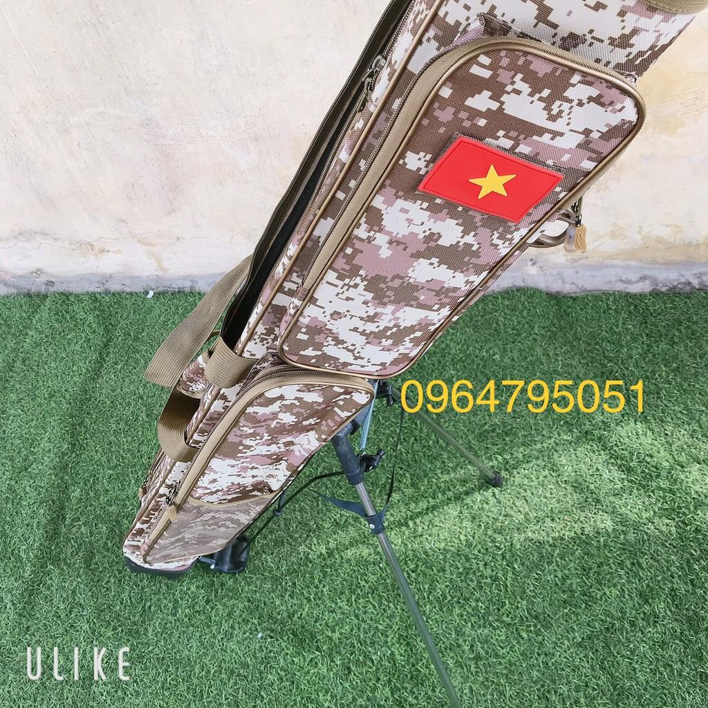 Túi đựng cần 2 ngăn cao cấp có chân tự động gấp