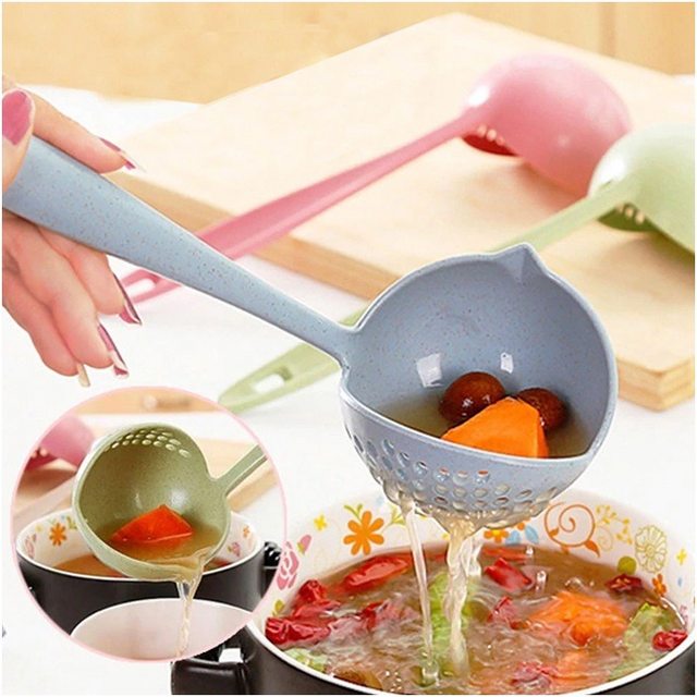 Muỗng múc canh lúa mạch 2in1 có lỗ thoát nước - July