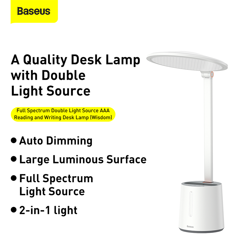 Đèn LED Baseus đèn LED bảo vệ mắt, cảm biến ánh sáng theo môi trường, đèn đọc sách, đèn làm việc-Hàng Chính Hãng