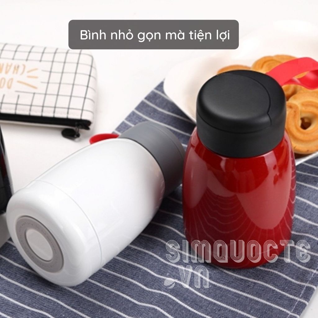 Bình giữ nhiệt 300ml thép không gỉ phong cách hiện đại