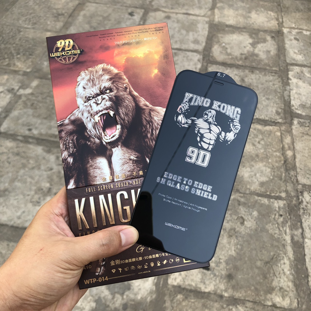 Kính Cường Lực KingKong 9D Full Màn Trong Suốt Dành Cho iPhone 12Mini, 12-12Pro, 12Pro Max, - Hộp Sắt Cao Cấp - Hàng Chính Hãng