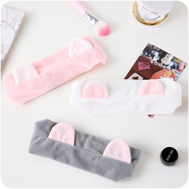 Băng đô tai mèo Hàn Quốc vải nhung nhiều màu cực dễ thương