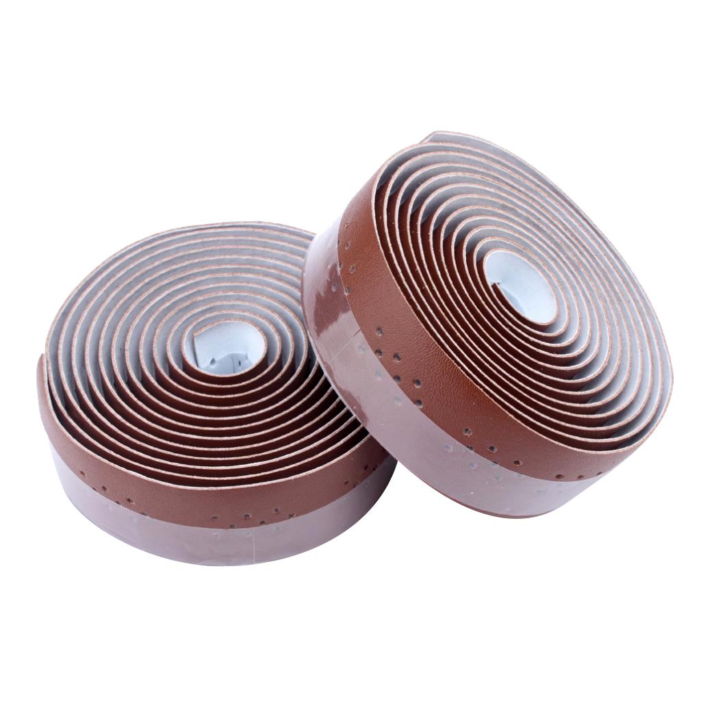 2 Chiếc Xe đạp Tay Cầm Băng PU Da Tay Cầm Dây đeo Thoáng Khí 1.9m