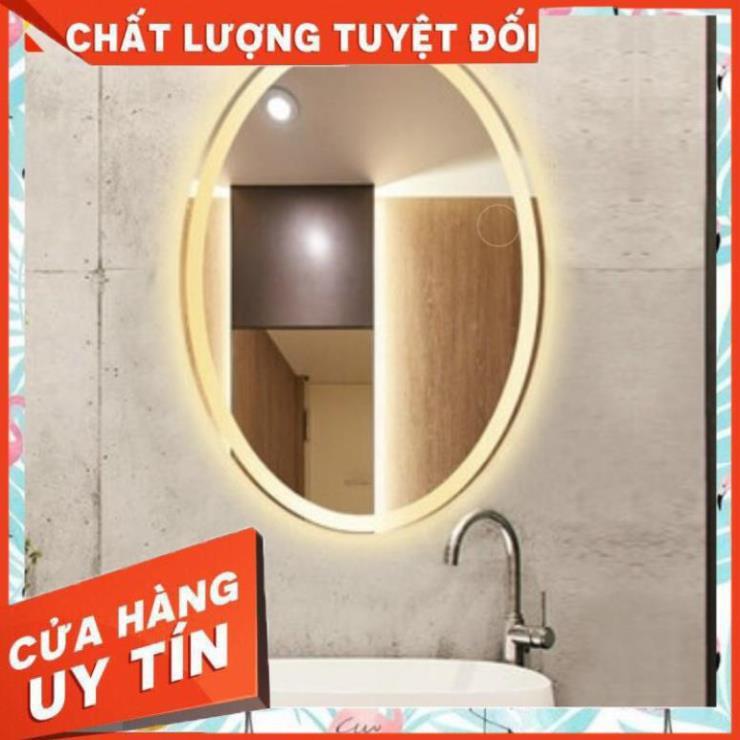 Gương đèn led cảm ứng đển bàn trang điểm treo tường chữ nhật nhà tắm thông minh kích thước 70x90 cm - guong