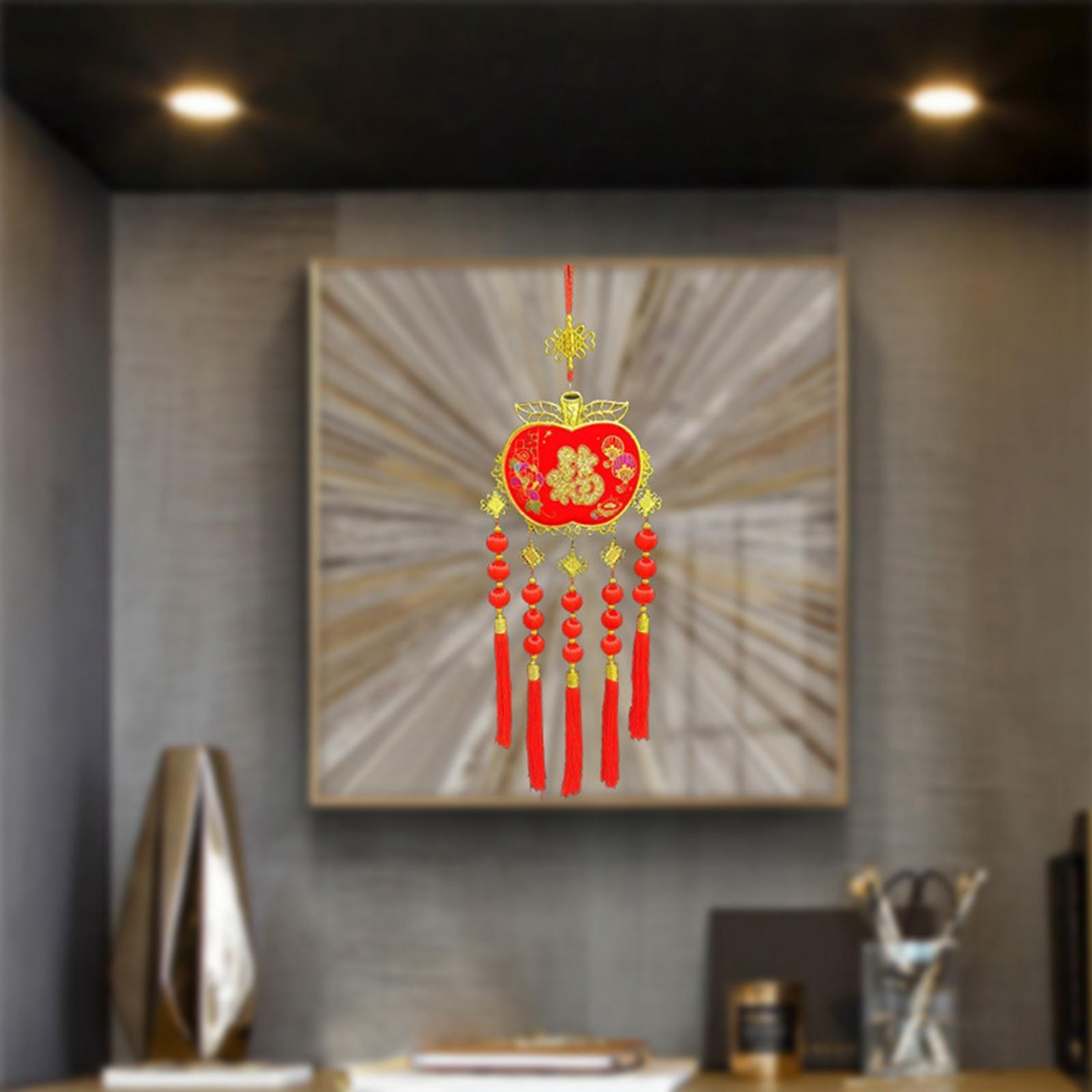 Traditional Chinese New Year Ornament with Tassel 2023 for Gifts New Year