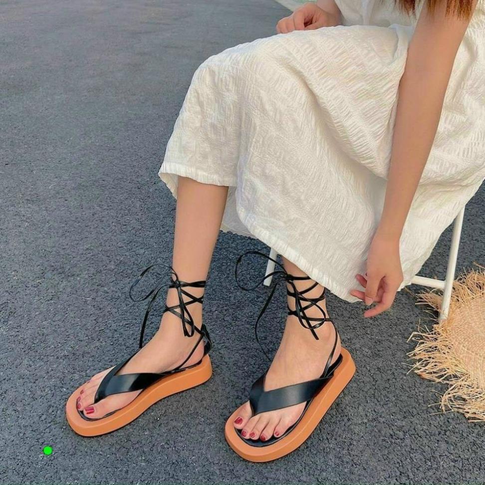 Sandal kẹp xỏ ngón quai lớn đế 2P dây hậu quấn cổ chân