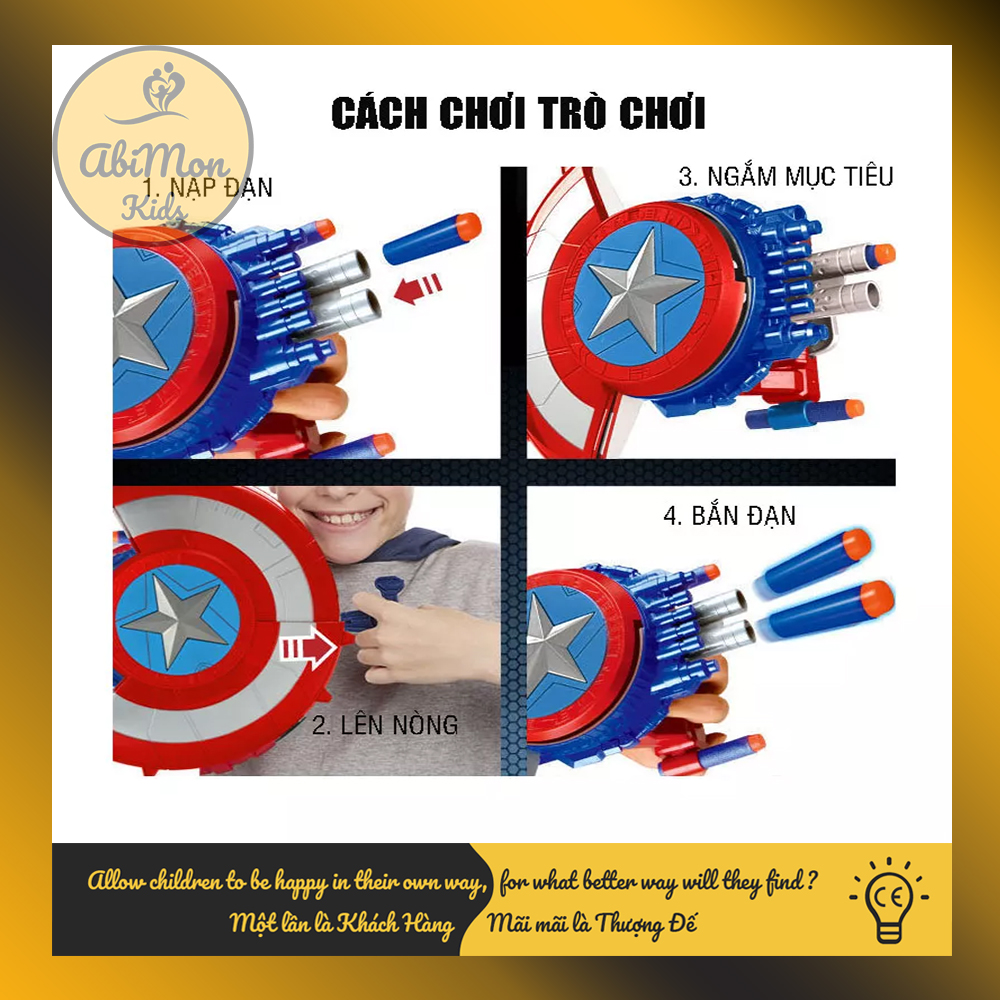 Đồ Chơi Khiên Đội Trưởng Mỹ Cho Bé (Captain America) || Đồ chơi Gỗ - Giáo dục - An toàn - Thông minh