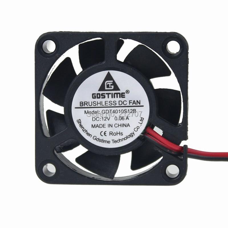 1pcs Gdstime DC 12V 2P 40mm 4010 40 x 40 x 10mm Brushless Machine Cooling Fan