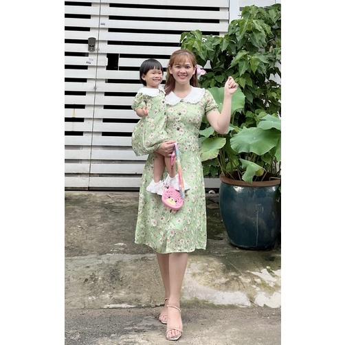 Váy Mẹ - Bé Gái 4 - 64kg Chất Tơ Lụa Ép Nổi CAO CẤP Mềm Mát
