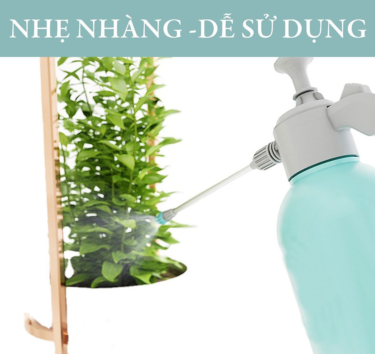 Bình xịt tưới cây 2 lít cao cấp , phun sương tưới cây cảnh, vòi dài, tặng vòi ngắn, màu xanh, tiêu chuẩn Châu Âu