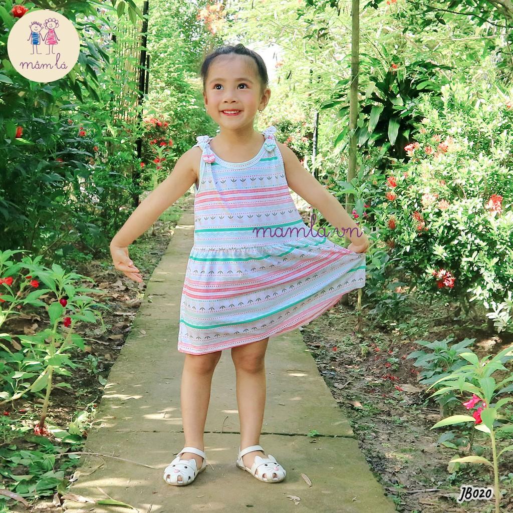 Đầm thun sát nách đính nơ 2 bên vai Jumping Beans