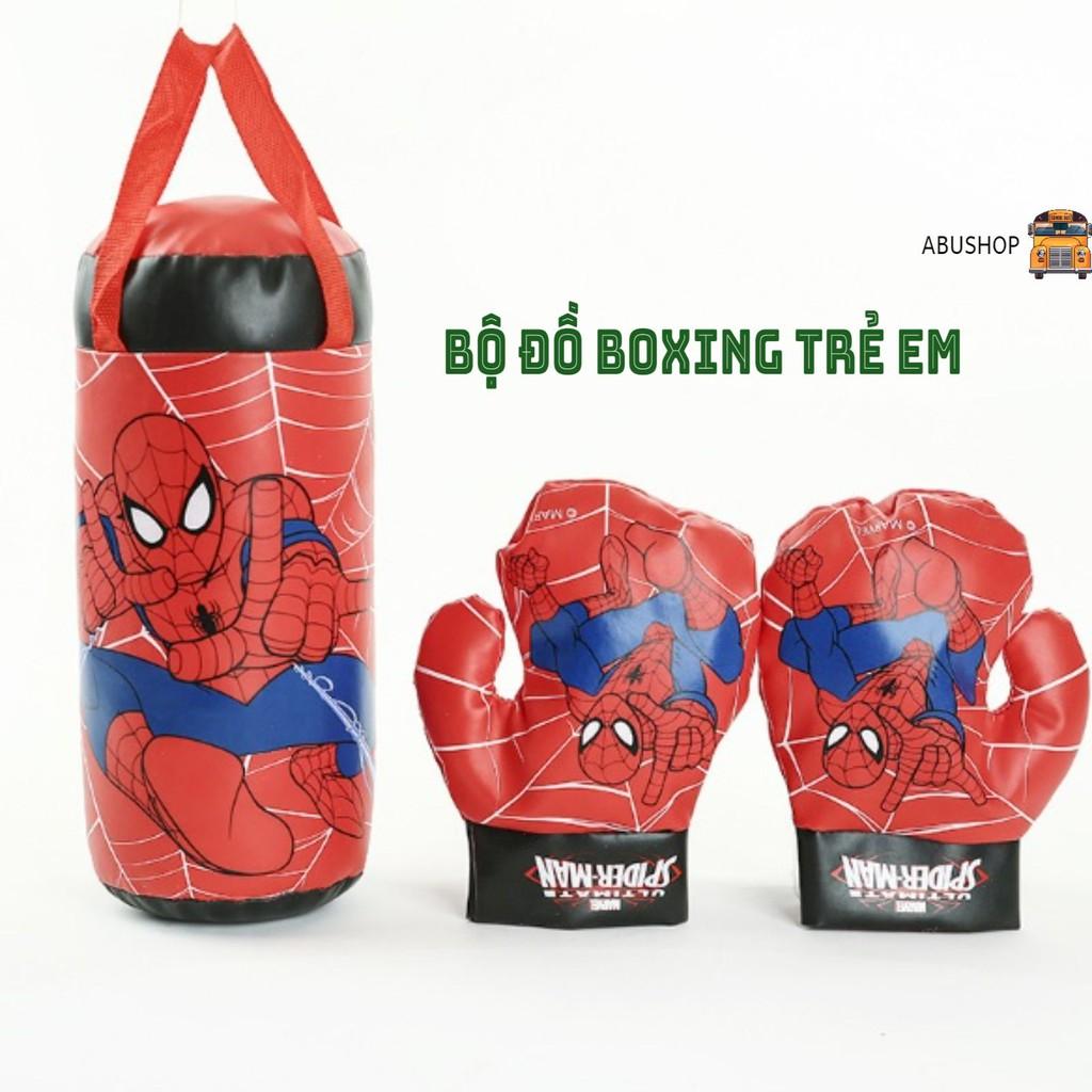 Đồ chơi đấm bốc SIÊU NHÂN bằng da - BOXING cho bé rèn luyện giảm stress