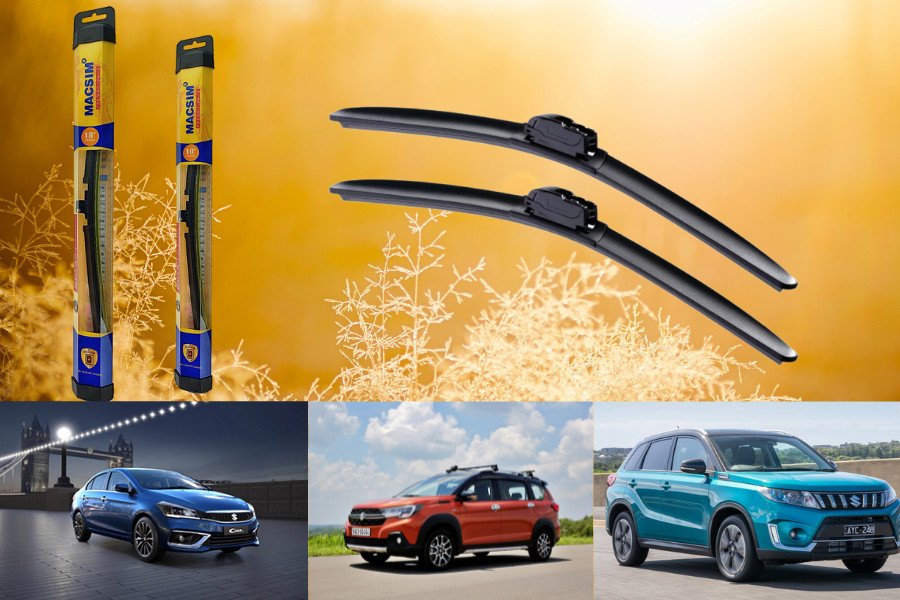 Combo gạt nước mưa ô tô Nano Silicon Macsim cho xe Suzuki  Grand Vitara 2019-2021