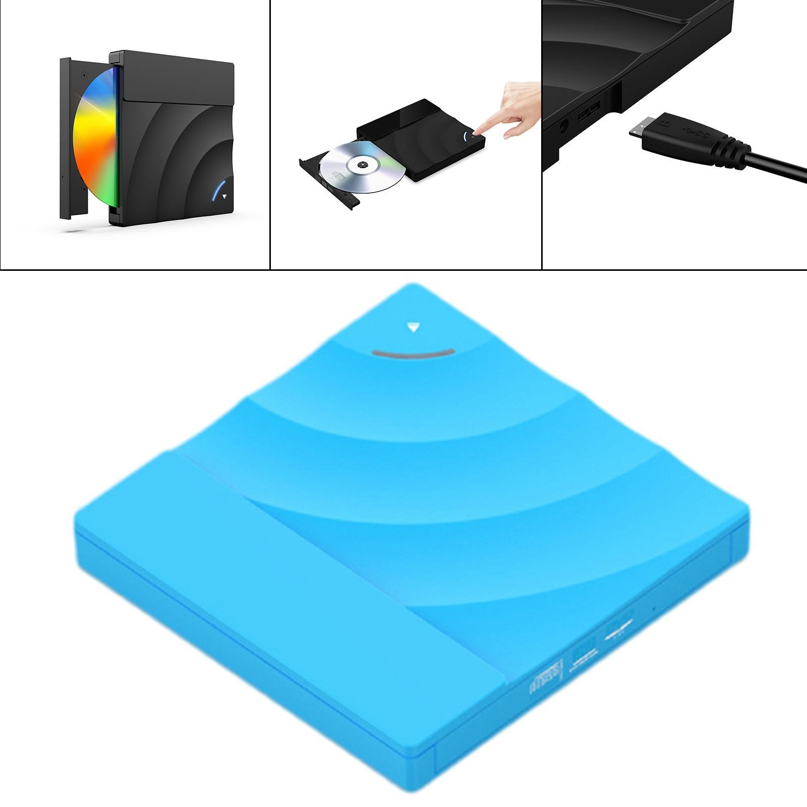 Portable External   Rw Drive USB 3.0 Optical Drive PC for Windows  White